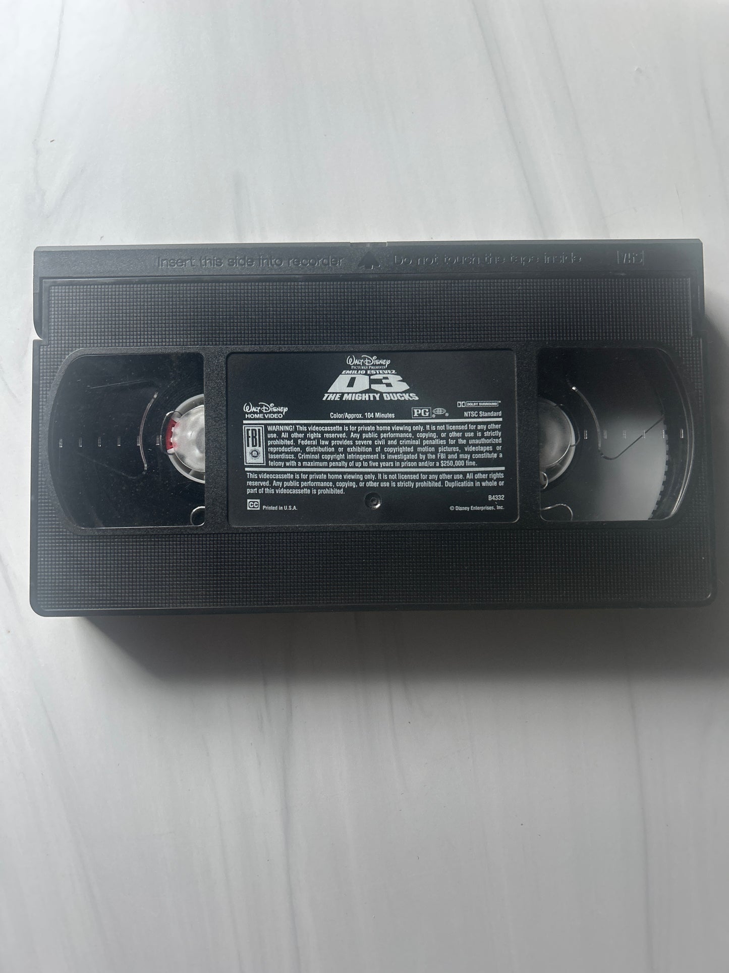 D3 The Mighty Ducks (VHS)