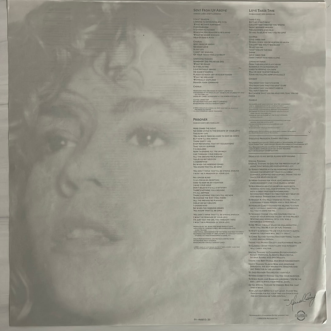 Mariah Carey – Mariah Carey (1990 Original Press) - Ultrasonic Cleaned