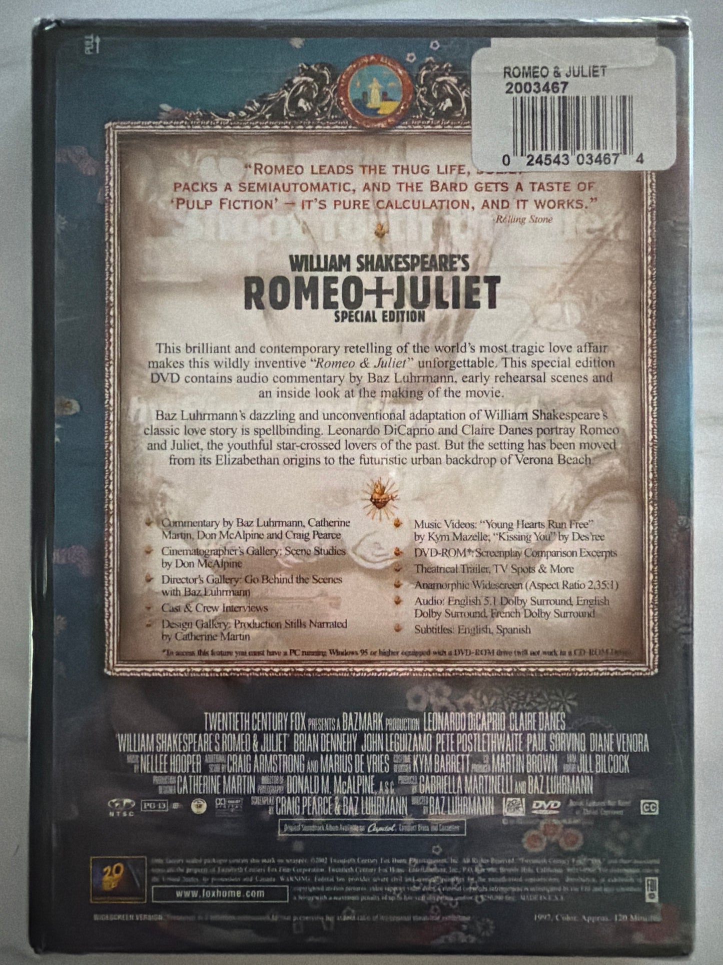Romeo & Juliet - Special Edition (DVD) - SEALED
