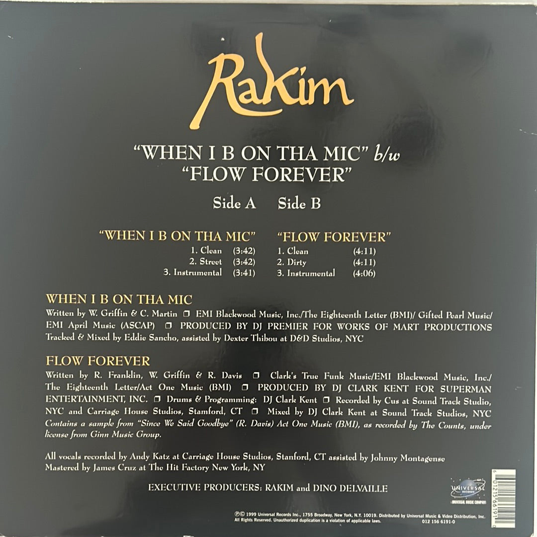 Rakim - When I B On Tha Mic / Flow Forever (12" Single)