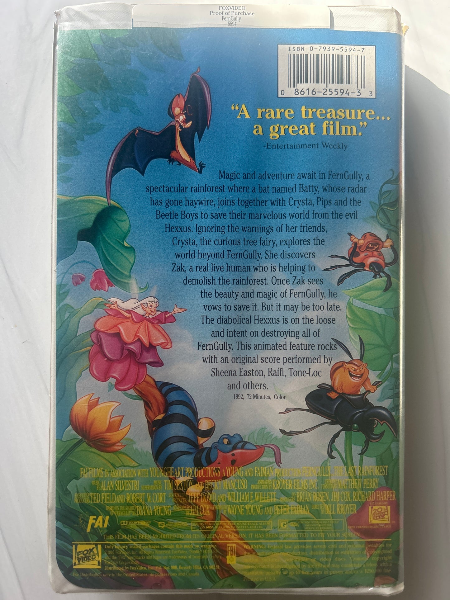 FernGully The Last Rainforest (VHS)