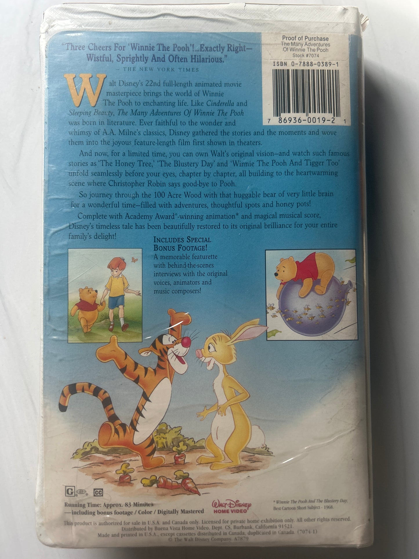 The Many Adventures of Winnie the Pooh (VHS)